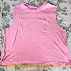 Pink 'Mom Hustle' Sleeveless Top